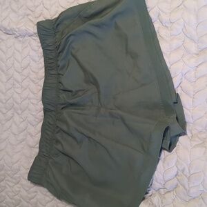 Army green athletic shorts
